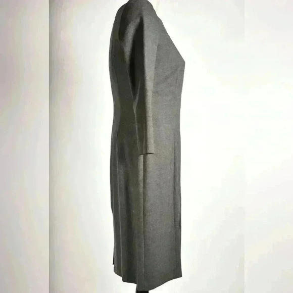 ALBERTA FERRETTI Grey Wool  Sequin 3/4 Sleeve Knee Length Tunic Dress 6US Italy - Picture 4 of 12